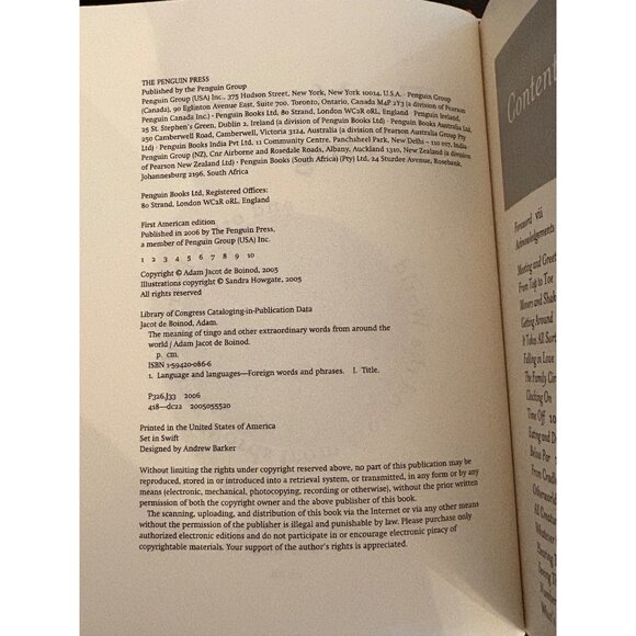 The Meaning Of Tingo By Adam Jacot De Boinod Hardcover 2006 The Penguin Press - Picture 7 of 14